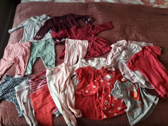 Huge Baby Girl Clothes Bundle 3-6 months Dresses, Trousers, Tights, Vests, Next