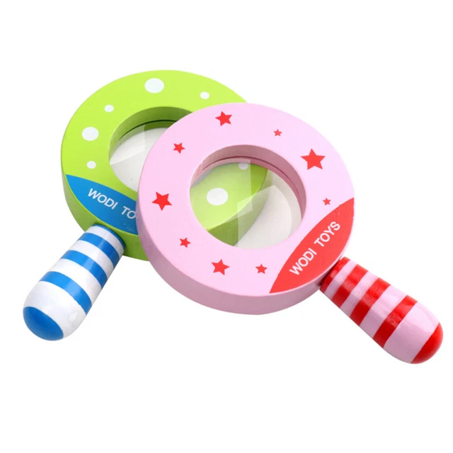 Wood Magnifying Glass Creative Funny Educational Toy Magnifying Glass for Baby
