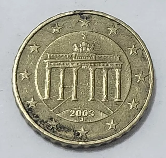 European Union (Germany) 🇪🇺/🇩🇪 Ten (10) Euro Cents Coin 2003 J Hamburg Mint