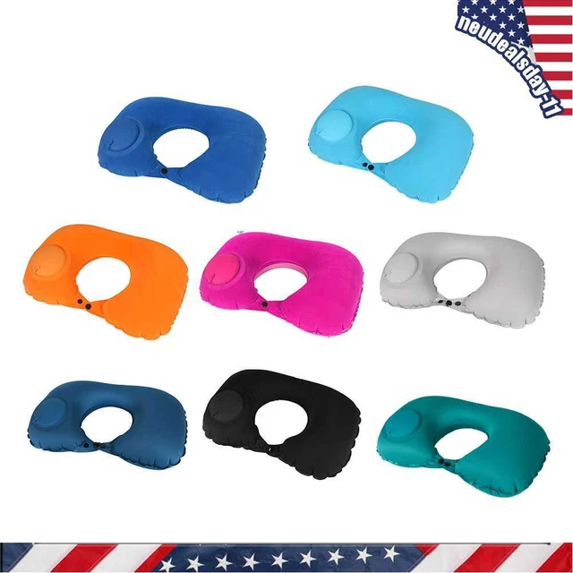 U-Shape Travel Neck Pillow Air Inflatable Airplane Car Folding Neck Cushions