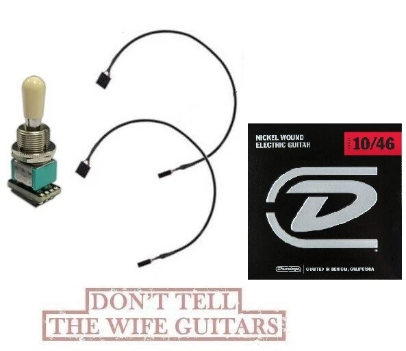 EMG B348 SOLDERLESS Gibson & Les Paul Toggle Switch 3 Pos Compact Ivory