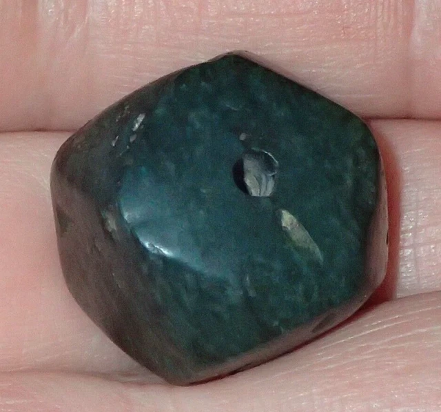 18mm Very Rare Ancient Indus Valley Green Jasper Bead, # S5388