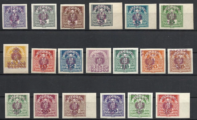 Polen Lokal 1918 ROZWADÓW AUSGABE II invertiert selten postfrisch ** alles Set signiert OVP