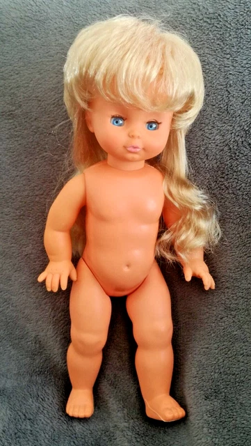 Ancienne Poupée Clodrey Blonde En Polyflex 40 Cm - Made In France - Années 50/60