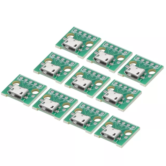 10 Pcs MiCro USB to Dip Female Sockets Type B 5pin Adapter Board Solderable