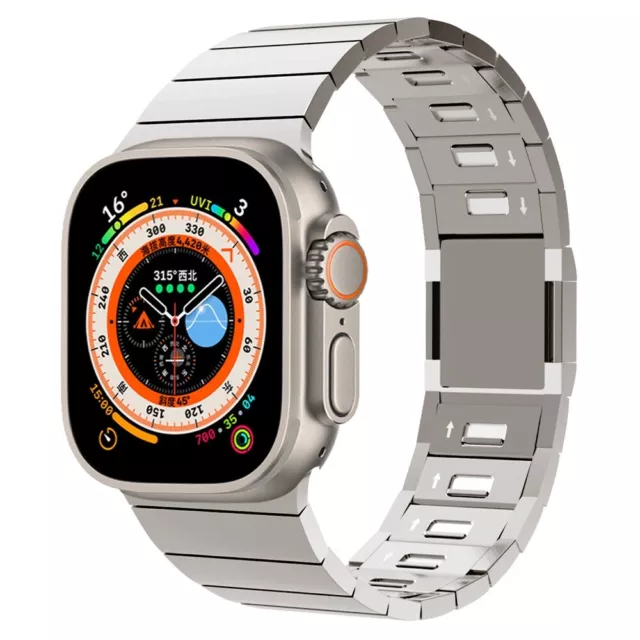 Bracelet connecté en acier inoxydable bracelet magnétique pour Apple Watch 9 8