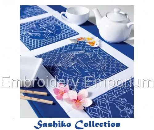 Sashiko Collection - Machine Embroidery Designs On Usb 4X4 5X7 6X10 8X12