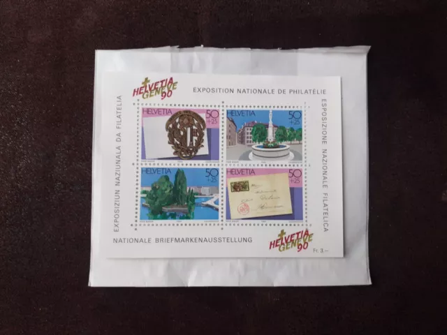 Briefmarken Schweiz - Nationale Briefmarkenausstellung Genf 1990