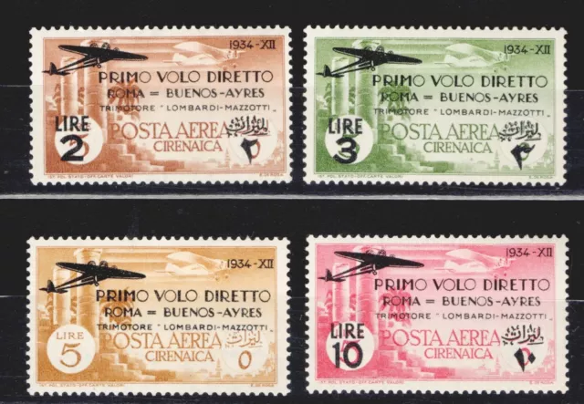 ITALIA Colonia CIRENAICA 1934 - Posta Aerea MNH** Volo Roma-Buenos Aires #JCI