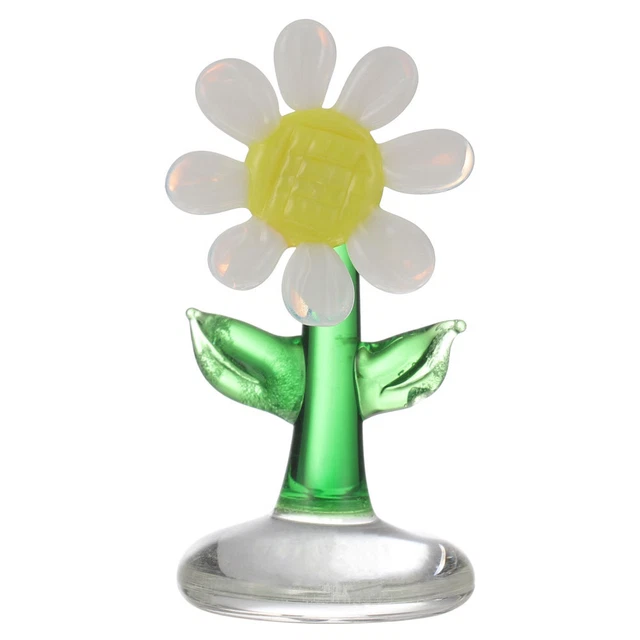 Un Verre Fleur De Ornement À Collectionner Objets Presse-papiers