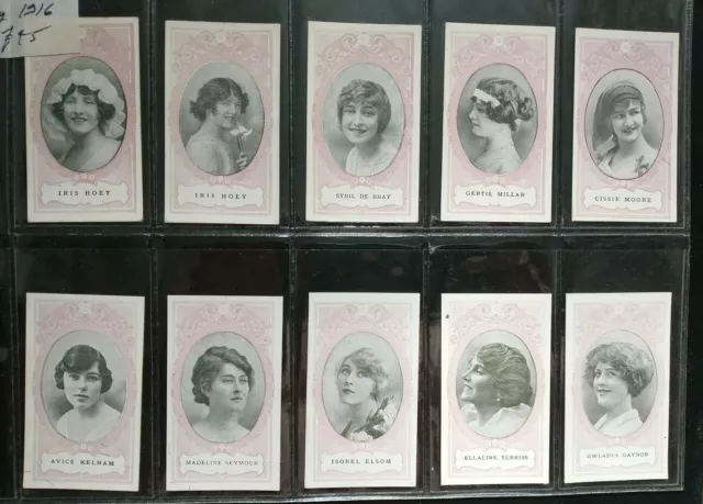 Wills (Scissors) - Actresses (Mauve) - Full Set Of 30 Cards