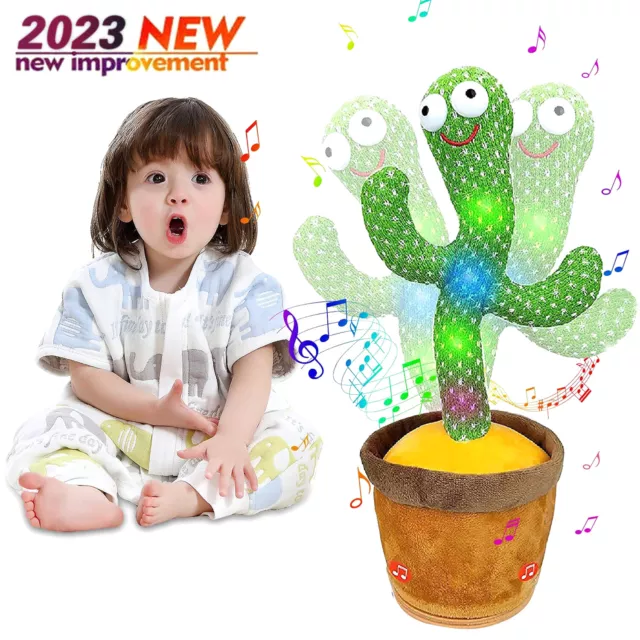 Dancing Cactus Plush Toy Can Singing And Recording To Learn Talking Kids Gift FT
