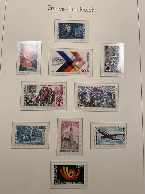 France stamps Lot 12 (page Not Included)  1973 MNH