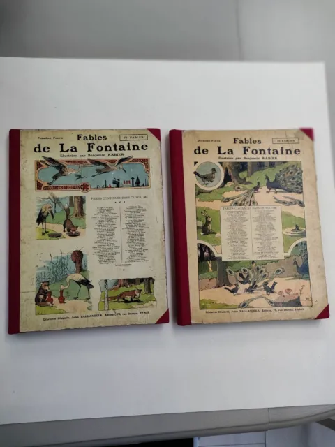140 FABLES DE LA FONTAINE BENJAMIN RABIER 1e et 2e parties 1906