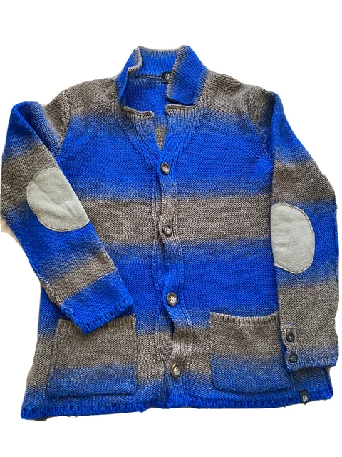 Cardigan cropped a maglia grossa Realizzato in morbido misto lana - blu