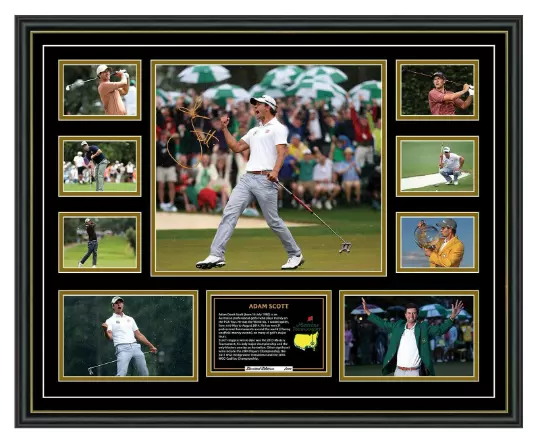 Adam Scott US Masters Winner 2013 Signed Limited Edition Framed Memorabilia