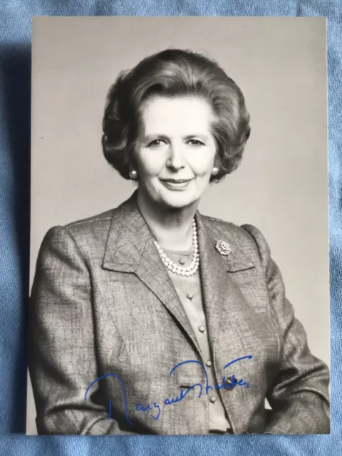 Margaret Thatcher signed photo from 1987