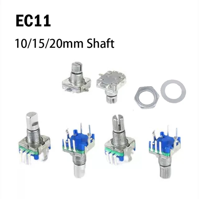 Inch Pulse Array Encoder 20 PULSE MECHANICAL Rotary Encoder with Push Switch 10/15/20mm Shaft 5 ...