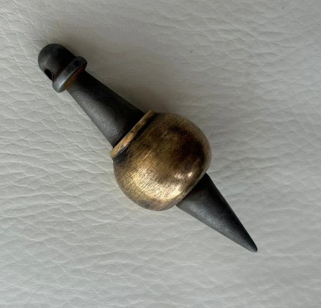 Niveau à Bulle Ancien Chêne Et Laiton - Outil De Menuisier - 46 Cm