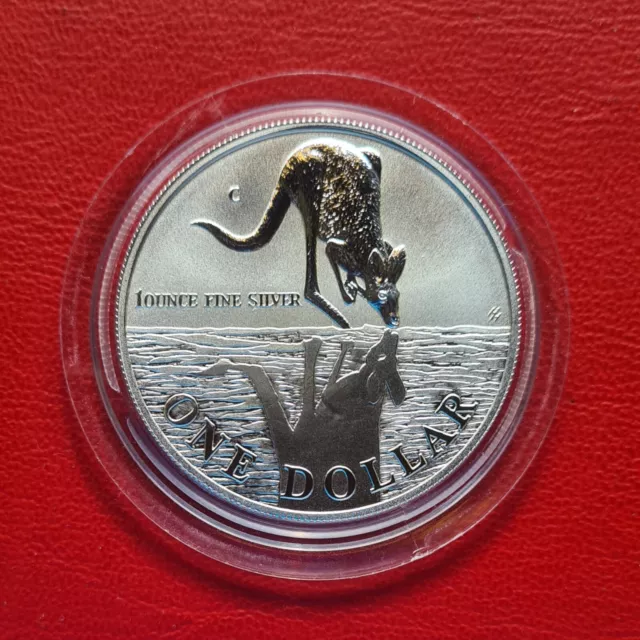 1 Dollar Australia Kangaroo 1997 St / Bu / 1 Ounce Silver / Only 72.850 Ex Km#