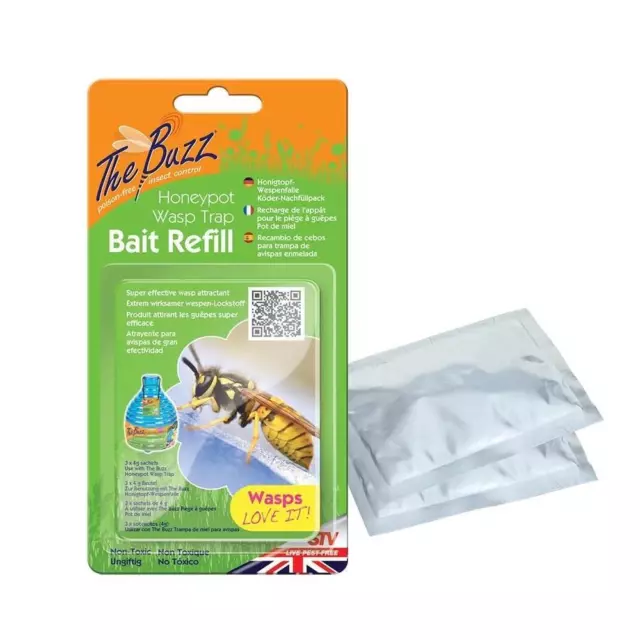 Honeypot Wasp Trap Bait Refill Fly Catcher Insect Attractant Trap 3x4g