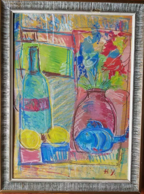 Nadezdha Udaltsova 1886-1961 RUSIA BELLO BODEGON EXPRESIONISTA MIX/CART.78X59CMS