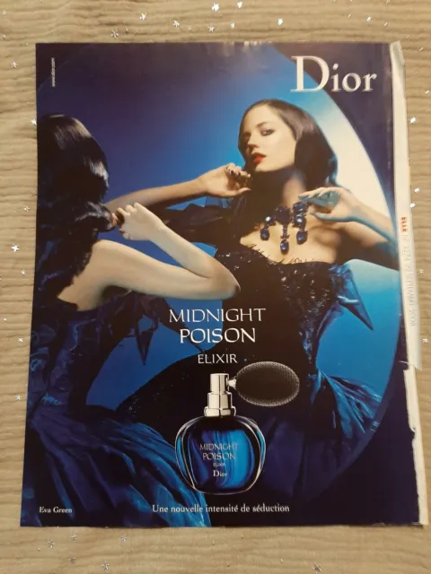 Publicité papier Parfum. Perfume Ad  C. Dior Midnight poison de 2008