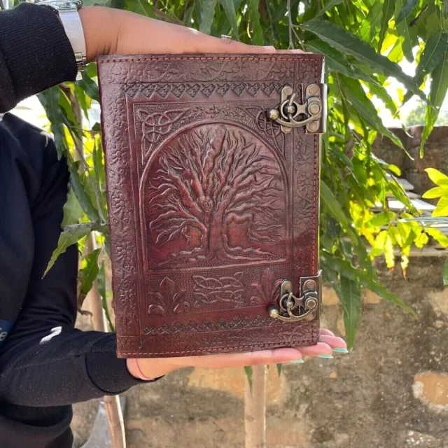 630 páginas Árbol de la vida 10''X13'' Cuero Premium Hecho a mano diario...