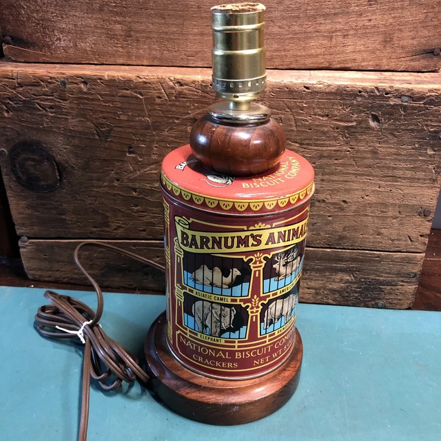 Vintage Barnum's Animals Lamp National Biscuit Company Old Antique Light