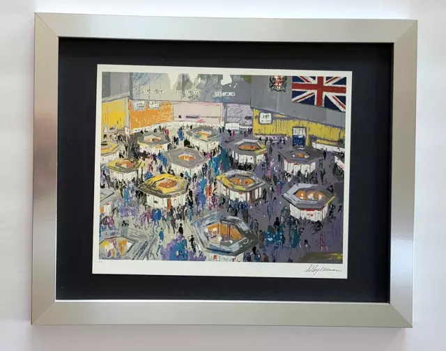 LEROY NEIMAN +  1980's VINTAGE SIGNED PRINT FRAMED + " LONDON STOCK EXCHANGE "