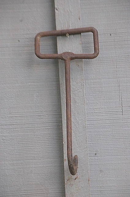 Primitive Hand Forged Hay Hook Blacksmith Made Rustic Farm Tool Old Vintage A