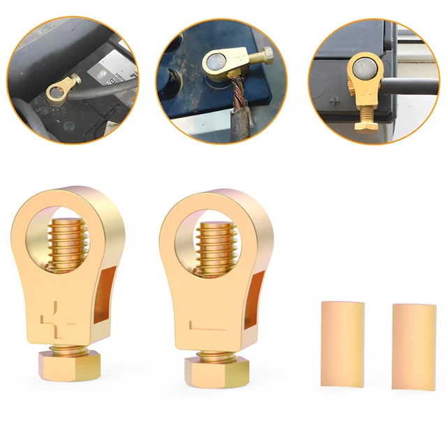 CABLE CLAMP BATTERY Clip Car Battery Positive Negative Pure Copper