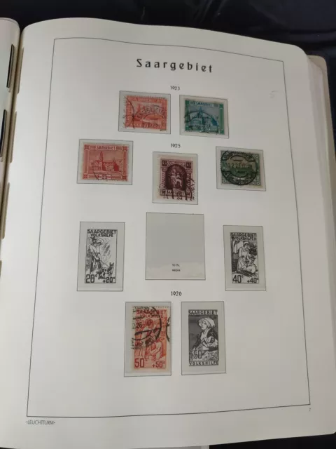 Saargebiet 1923 . 7 Briefmarken.  gestempelt.  ungebraucht. 5