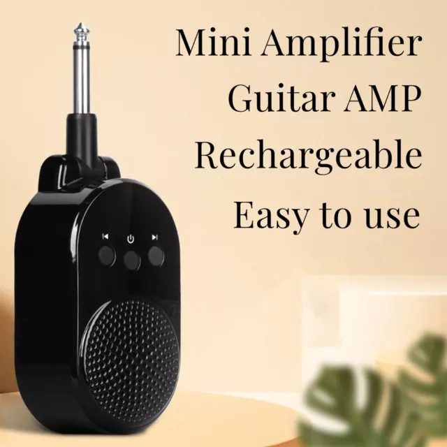 Mini-Verstärker Gitarre AMP 6,35 mm Stecker-USB wiederaufladbar für E-Gitarre Bass