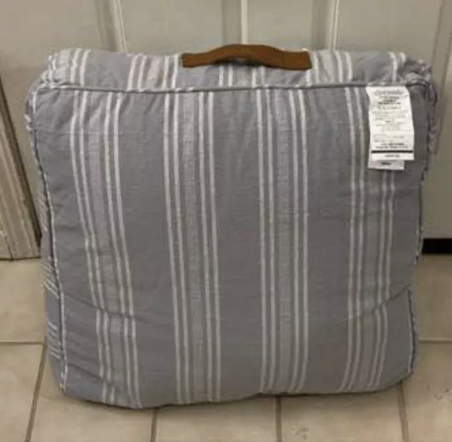 Brand New Floor Cushion My Pillow Gray & White 24” Square w/ Handle EXTRA THICK