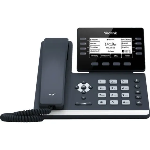 Yealink SIP-T53W, 12 Line IP HD Phone, 3.7' 360 x 160 greyscale screen, HD voice