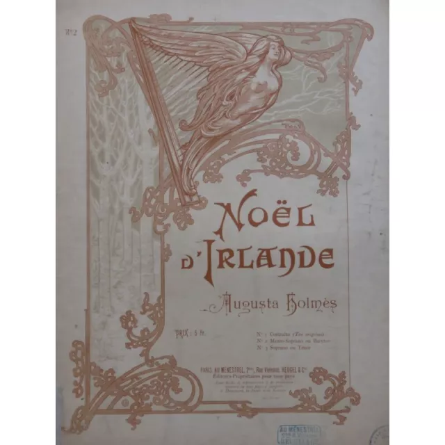HOLMÈS Augusta Noël d'Irlande Piano Chant ca1897