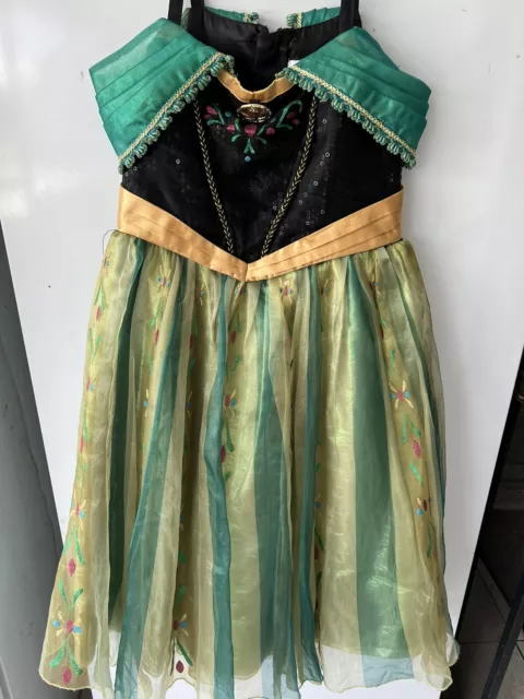 Disney Store Frozen Anna Deluxe Halloween Costume Party Dress 9/10