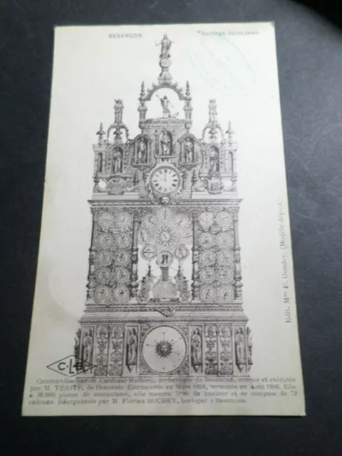 CPA Art, Clock Saint-Jean, Besancon, French Version PC