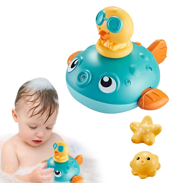 Baby Bath Toys Fish Water Spray Bath Toy Light Up Bath Toys Shower Bathtub Toy