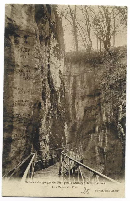 CPA " Galeries des gorges du Fier près d'Annecy - Les Crues du Fier