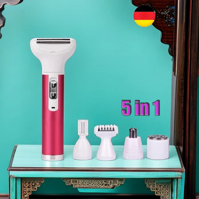 FRAUEN 5 IN 1 Epilierer Bikini Augenbrauen Nase Trimmer Gesichts