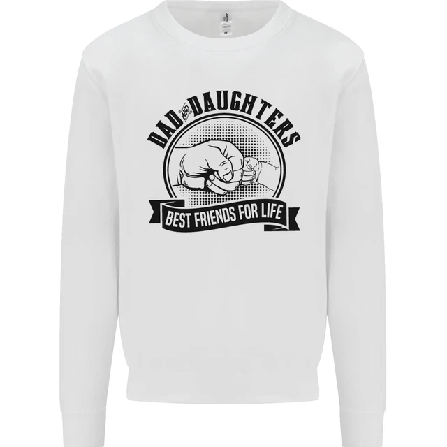 Dad & Daughters Best Friends Fathers Day Kids Sweatshirt Jumper