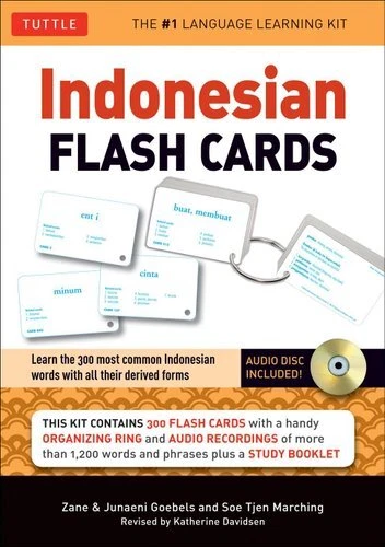 Indonesian Flash Cards Learn the 300 most common Indonesian wor... 9780804843638