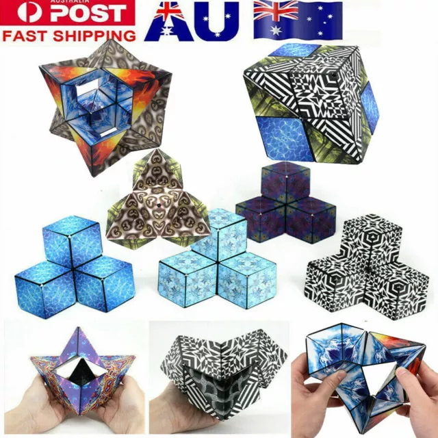 Variety Changeable Magnetic Magic Cube Anti Stress 3D Hand Flip Puzzle Toys Gift