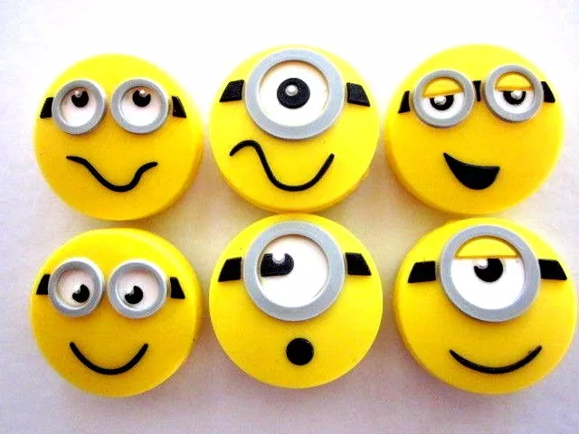 6 Minion Tennis Vibration Shock Absorber Dampeners Stuart Kevin Despicable Me