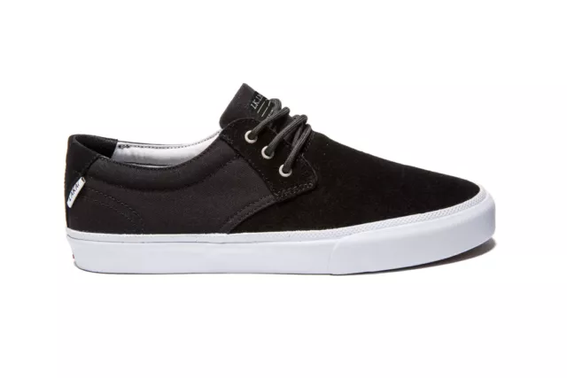 Lakai Footwear Daly Black White Suede Skate Trainer DISCOUNTED