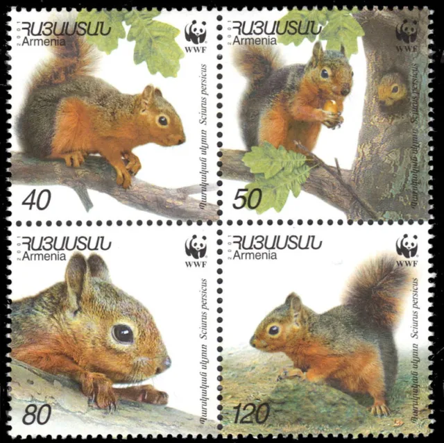 ARMENIA 632 - Caucasian Squirrel "Sciurus persicus" WWF (pa95227)
