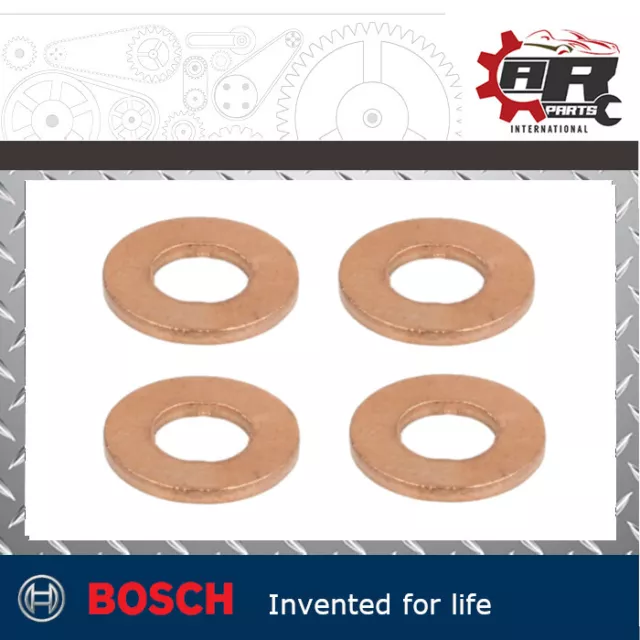 Bosch Fuel Injector Copper Washer - 15x7.5x1.5 - fits Hyundai, Kia  x4