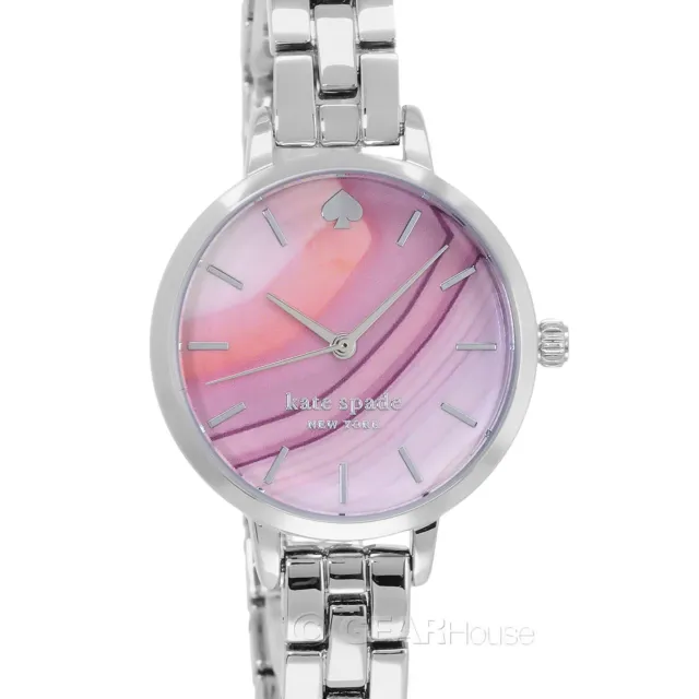 Kate Spade New York Womens Metro Watch, Pink Purple Dial, Stainless Steel Band